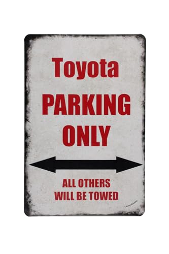Toyota Parkplatz 2 blechschild - metallschild - metall poster - retro schilder - blech - wanddekoration - vintage schild - metal sign - dekoschild - mancave - männerhöhle von Cave & Garden