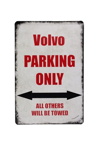 Volvo Parkplatz only 2 blechschild - metallschild - metall poster - retro schilder - blech - wanddekoration - vintage schild - metal sign - dekoschild - mancave - männerhöhle von Cave & Garden
