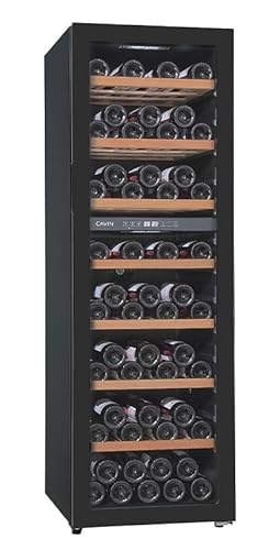 CAVIN Freistehender Weinkühlschrank - Polar Collection 83, 2 Temperaturzonen, zwei Zonen, Kompressor, Holzregalböden, Glastür mit UV-Schutz, 83 Flaschen von Cavin