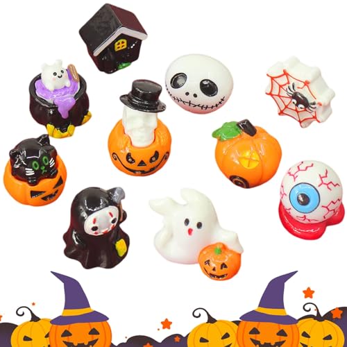 CavspkArt 10 Stück Halloween Kunstharz Ornamente Halloween Gartenkürbisfiguren Mini Kunstharz Ornamente Zaubererkürbisspinne Flaches Ornament Für Halloween Partyorganisatoren Eventplaner Geschenk CavspkArt 10 Stück Halloween Kunstharz Ornamente Halloween Gartenkürbisfiguren Mini Kunstharz Ornamente Zaubererkürbisspinne Flaches Ornament Für Halloween Partyorganisatoren Eventplaner Geschenk von CavspkArt