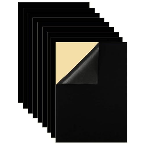 CavspkArt 10 Stück Schwarzer Filzstoff Selbstklebender,Samt Selbstklebend Filzblätter,Selbstklebend Stoff Filzblätter für Kunst und Handwerk,Schmuckkästchen von CavspkArt