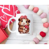 Meerschweinchen-Becher Valentinstag Glänzende Keramiktasse | 11 Unzen, 15 20 Unzen Große Liebe Herz Tasse Sei Mein Geschenk Meerschweinchen von CavyPals