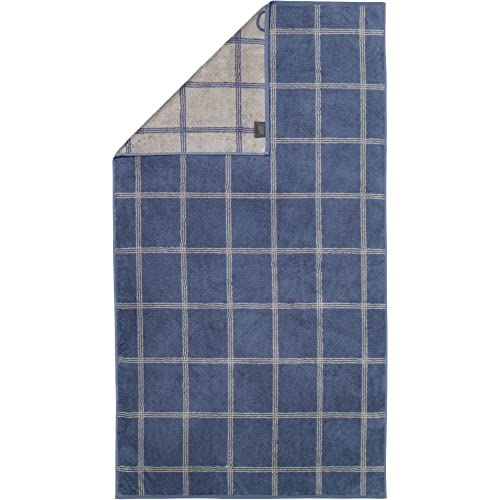 Cawö Home Handtücher Luxury Home Two-Tone Grafik 604 Nachtblau - 10 Duschtuch 80x150 cm von Cawö