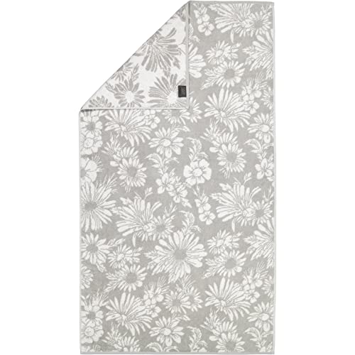 Cawö Home Handtücher Two-Tone Edition Floral 638 Platin - 76 Duschtuch 80x150 cm von Cawö