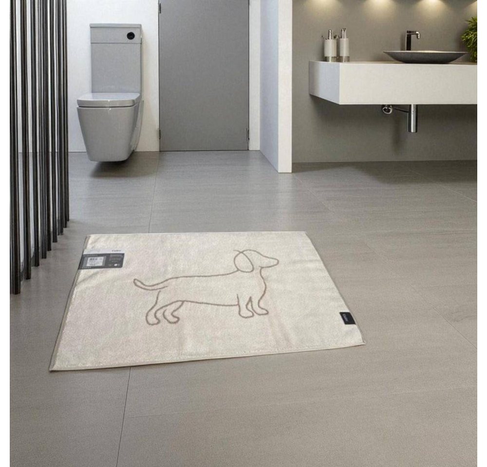 Cawö Home Badematte Frottier-Badematte WE LOVE DOGS Dackelsilhouette 6248 von Cawö in Natu, 100 % Baumwolle, rechteckig von Cawö Home