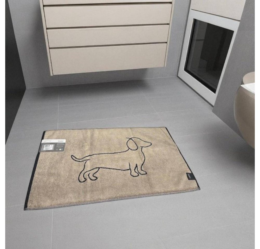 Cawö Home Badematte Frottier-Badematte WE LOVE DOGS Dackelsilhouette 6248 von Cawö in Schw, 100 % Baumwolle, rechteckig von Cawö Home