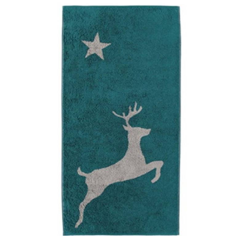 Cawö Home Handtuch Christmas Edition 929 Hirsch Smaragd Handtuch, Baumwolle Cawö Home Handtuch Christmas Edition 929 Hirsch Smaragd Handtuch, Baumwolle von Cawö Home
