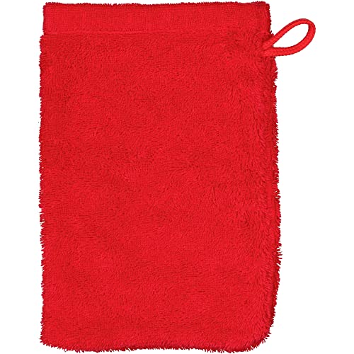 Cawö Home Handtücher Life Style Uni 7007 rot - 203 Waschhandschuh 16x22 cm von Cawö