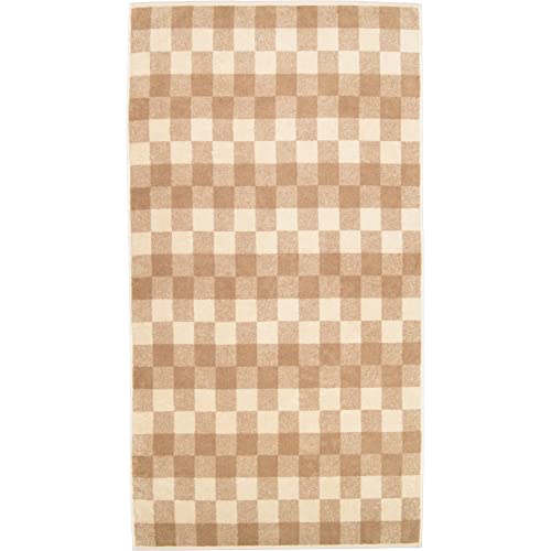 Cawö Home Handtücher Natural Karo 6217 Natur-Caramel - 33 Duschtuch 80x150 cm von Cawö