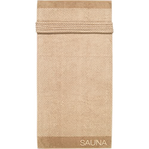 CAWÖ Home Saunatücher Natural Allover 6220 Natur-Caramel - 33 Saunatuch 80x200 cm von Cawö