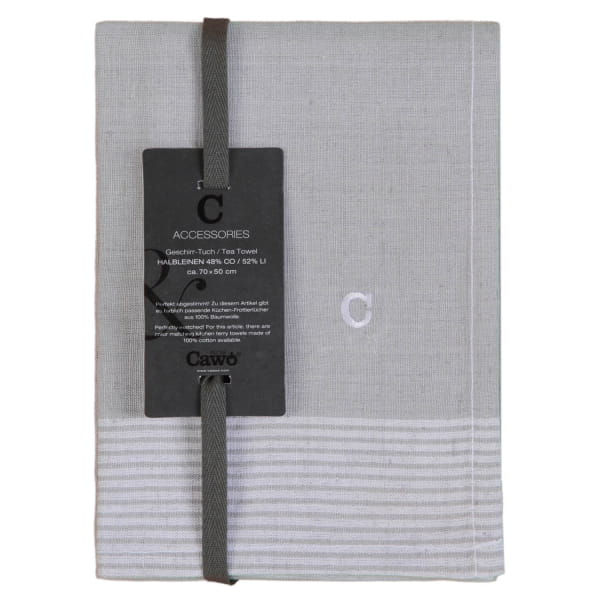 Cawö Home Two-Tone 590 - Geschirrtuch 50x70 cm - Farbe: platin - 76