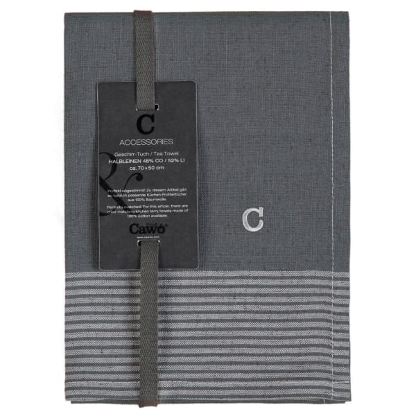 Cawö Home Two-Tone 590 - Geschirrtuch 50x70 cm - Farbe: schiefer - 77