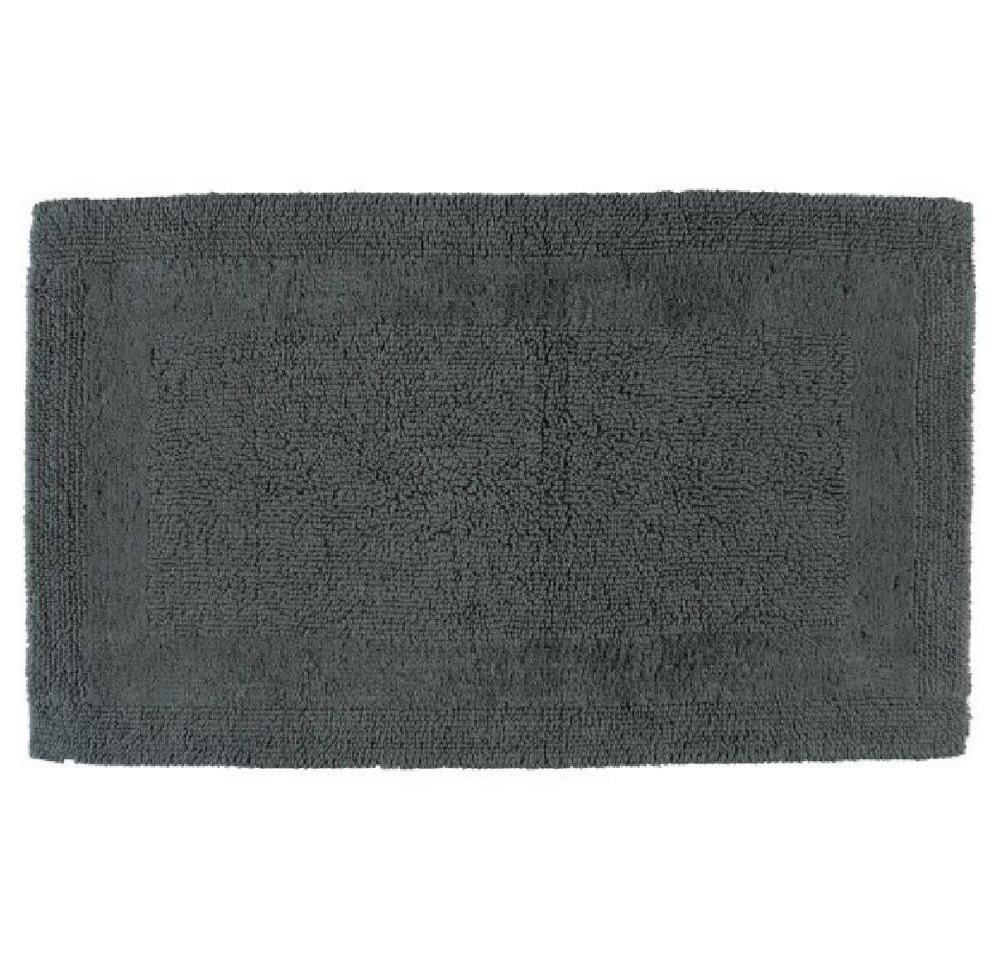 Badematte Wende-Badteppich Luxus Uni Anthrazit (70x120cm) Cawö von Cawö