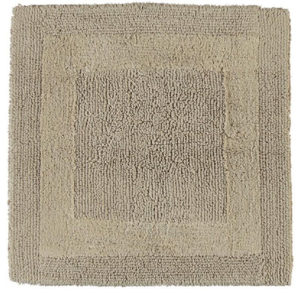 Badematte Wende-Badteppich Luxus Uni Sand (60x60cm) Cawö von Cawö