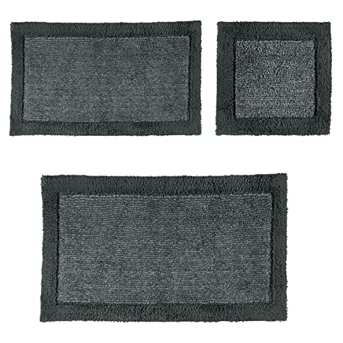 Cawö - Badteppich, Badezimmerteppch - Two-Tone - Schiefer - Polyester - 70 x 120 cm von Cawö