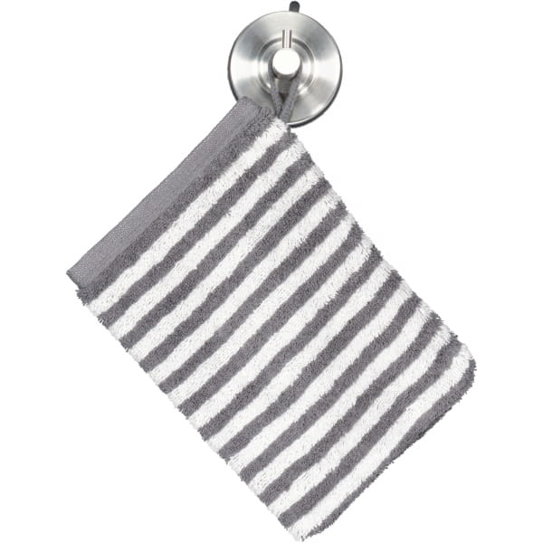 Cawö - Campus Ringel 955 - Farbe: anthrazit - 77 - Waschhandschuh 16x22 cm