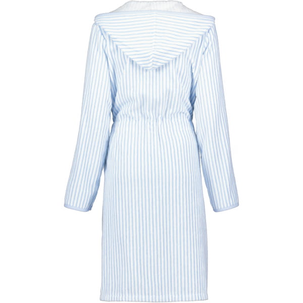 Cawö - Damen Bademantel kurz Kapuze TG RV 6416 - Farbe: mittelblau - 11 - L