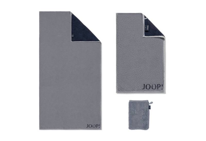 Cawö Handtuch Gästetuch Classic Doubleface Denim 1600 19, Walkfrottier (1-St), Wendeoptik, Logo, Flauschig von Cawö