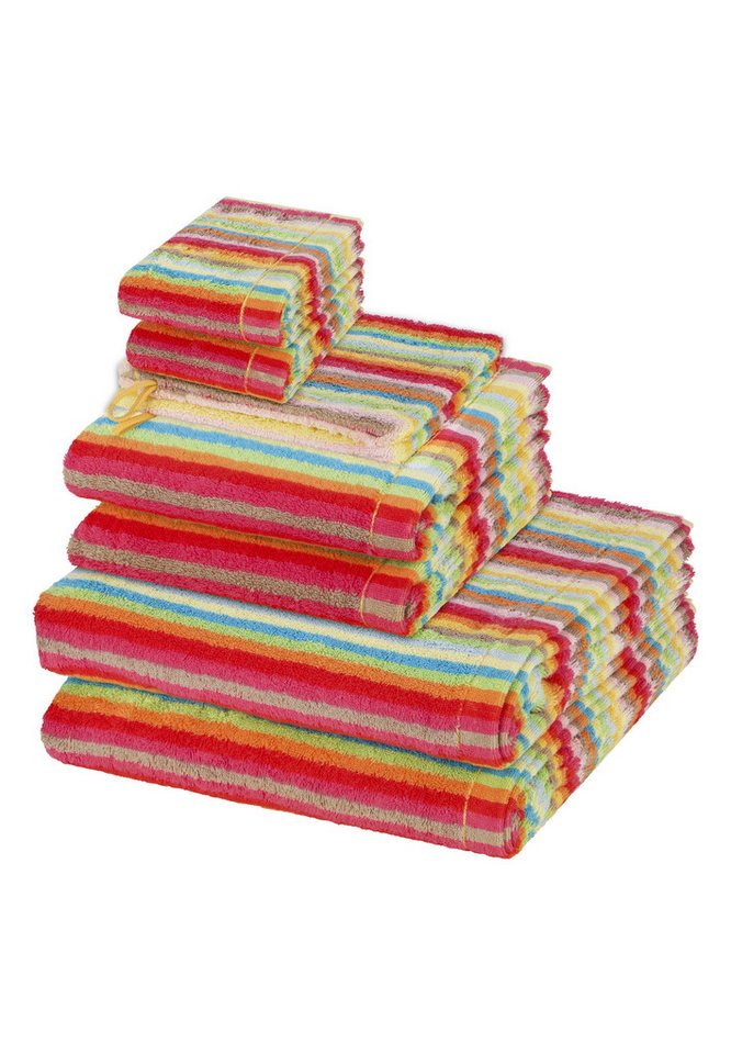 Cawö Handtuch Set 8er Pack Lifestyle, Baumwolle (Spar-Set, 8-St), 2 X Wasch- 2 X Gäste- 2 X Dusch- 2 X Handtuch im Set - Baumwolle von Cawö