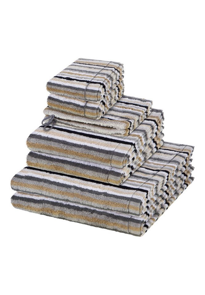 Cawö Handtuch Set Lifestyle, Walkfrottee (Spar-Set, 8-St), 2 X Wasch- 2 X Gäste- 2 X Dusch- 2 X Handtuch im Set - Baumwolle von Cawö