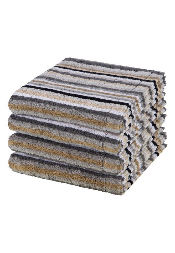 Cawö Handtuch Set Lifestyle, Baumwolle (Spar-Set, 4-St), 4 X Handtuch im Set - Baumwolle - Strapazierfähig von Cawö