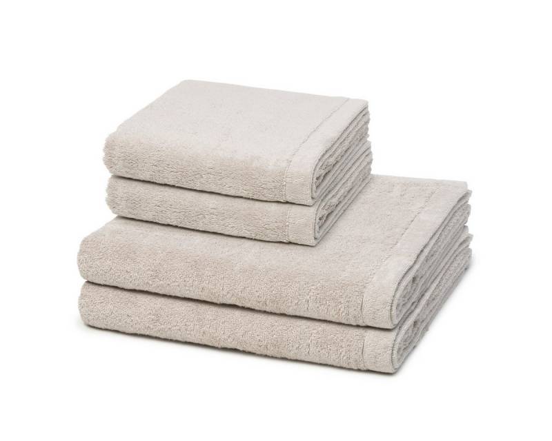 Cawö Handtuch Set Lifestyle, Walkfrottee (Spar-Set, 4-St), 2 X Handtuch 2 X Duschtuch im Set - Baumwolle - Saugstark von Cawö