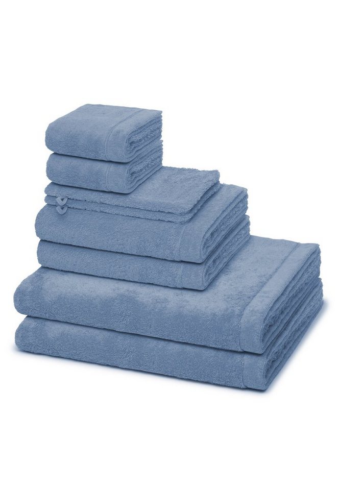 Cawö Handtuch Set Lifestyle, Walkfrottee (Spar-Set, 8-St), 2 X Wasch- 2 X Gäste- 2 X Dusch- 2 X Handtuch im Set - Baumwolle von Cawö