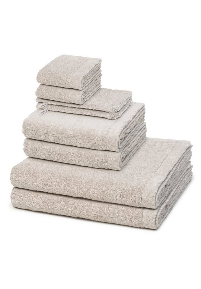 Cawö Handtuch Set Lifestyle, Walkfrottee (Spar-Set, 8-St), 2 X Wasch- 2 X Gäste- 2 X Dusch- 2 X Handtuch im Set - Baumwolle von Cawö