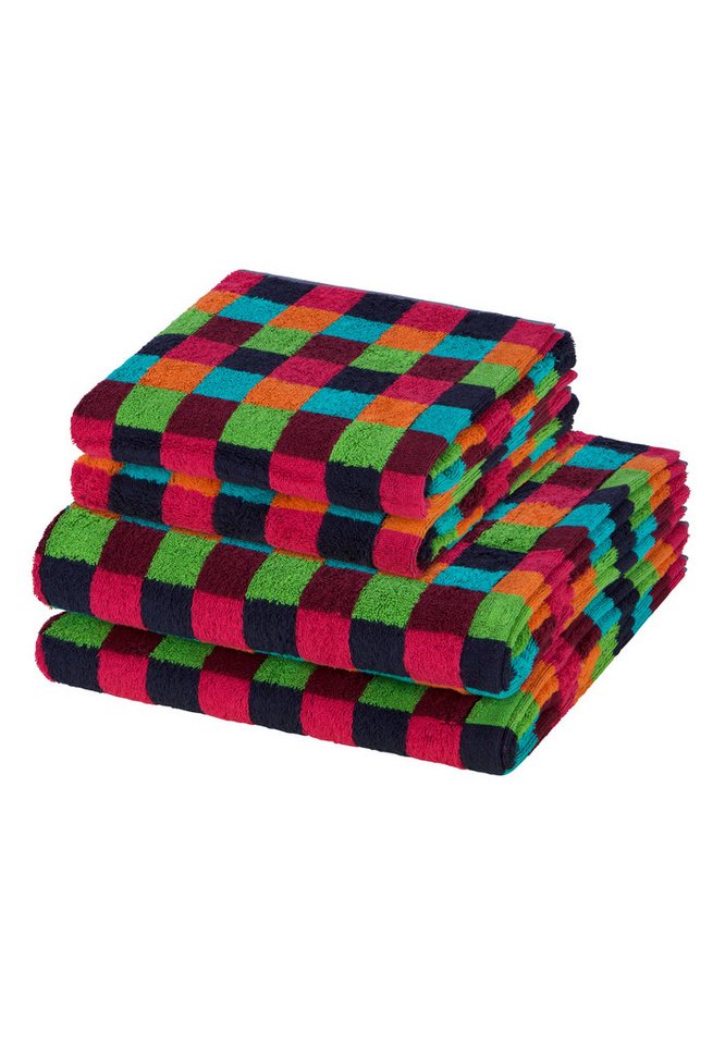 Cawö Handtuch Set Lifestyle, Walkfrottee (Spar-Set, 4-St), 2 X Handtuch 2 X Duschtuch im Set - Baumwolle - Strapazierfähig von Cawö