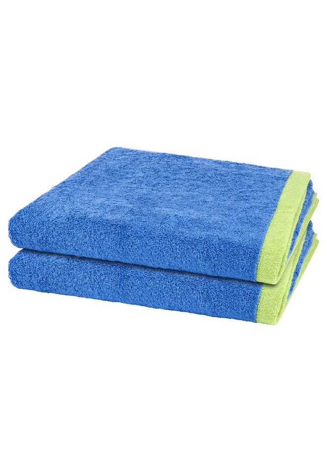 Cawö Handtuch Set Lifestyle Splash, Walkfrottee (Spar-Set, 2-St), 2 X Duschtuch im Set - Baumwolle - Saugstark von Cawö