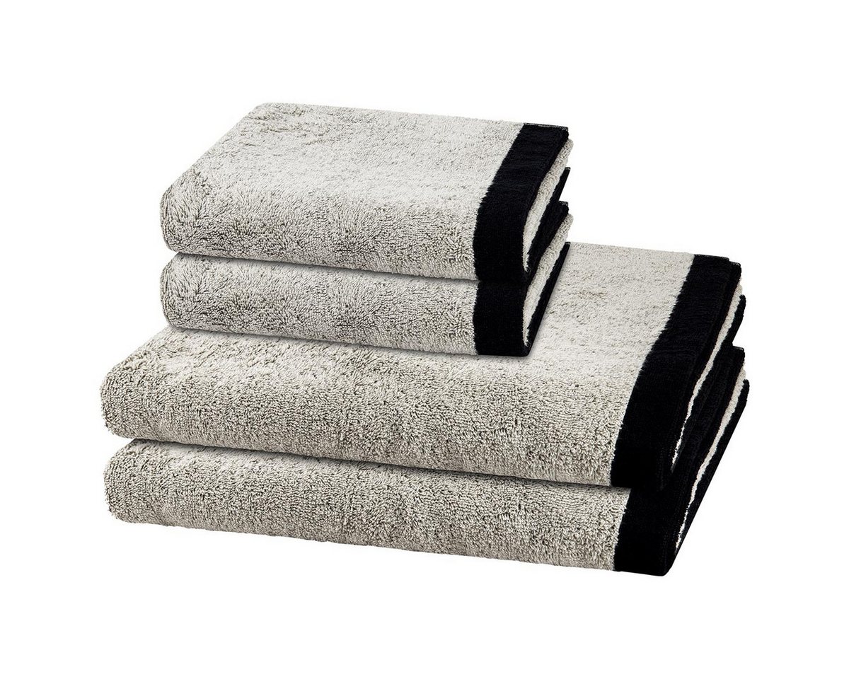 Cawö Handtuch Set Lifestyle Splash, Walkfrottee (Spar-Set, 4-St), 2 X Handtuch 2 X Duschtuch im Set - Baumwolle - Saugstark von Cawö