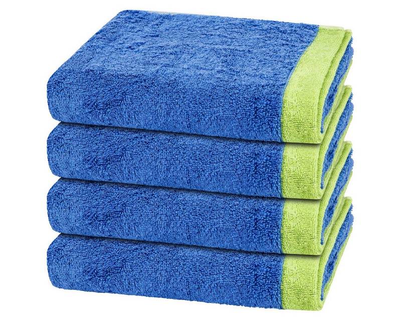Cawö Handtuch Set Lifestyle Splash, Walkfrottee (Spar-Set, 4-St), 4 X Handtuch im Set - Baumwolle - Saugstark von Cawö