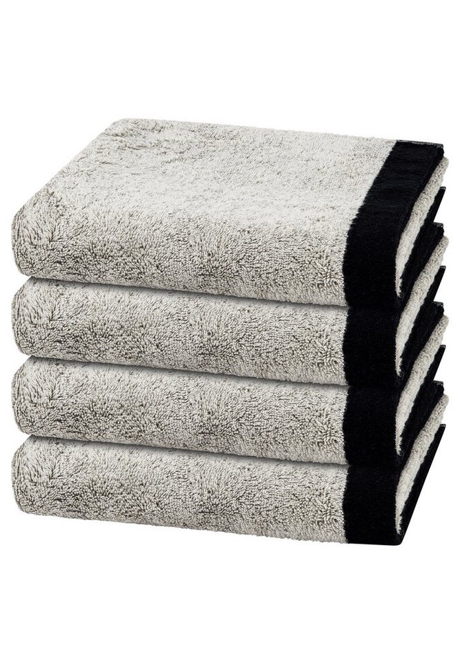 Cawö Handtuch Set Lifestyle Splash, Walkfrottee (Spar-Set, 4-St), 4 X Handtuch im Set - Baumwolle - Saugstark von Cawö