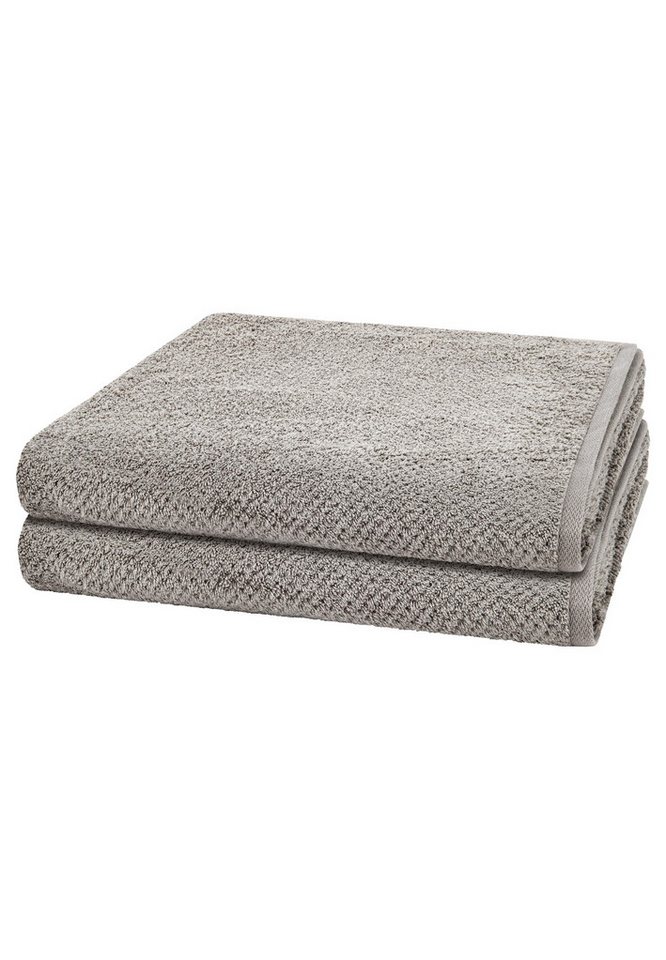 Cawö Handtuch Set Pure, Walkfrottee (Spar-Set, 2-St), 2 X Duschtuch im Set - Baumwolle - Saugstark von Cawö