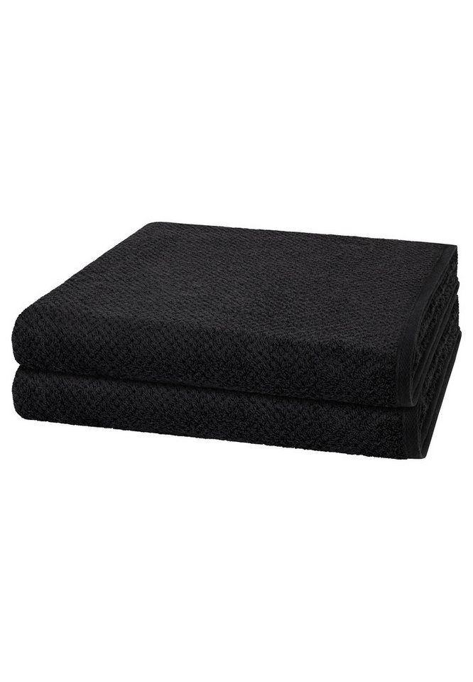 Cawö Handtuch Set Pure, Walkfrottee (Spar-Set, 2-St), 2 X Duschtuch im Set - Baumwolle - Saugstark von Cawö