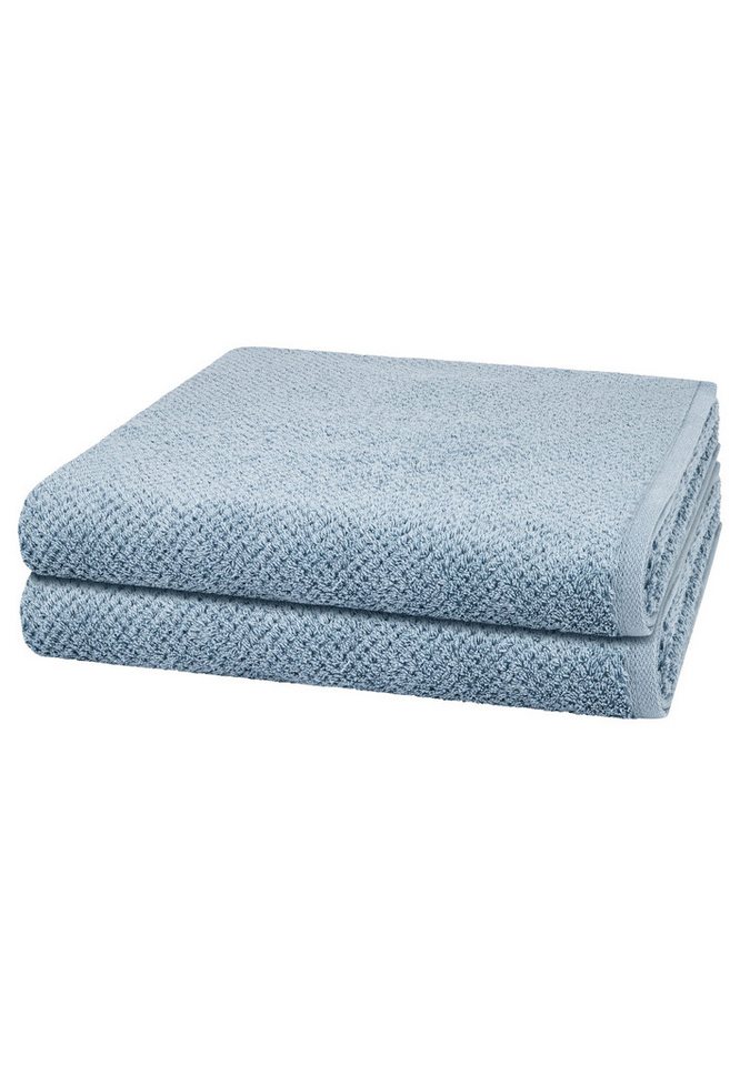 Cawö Handtuch Set Pure, Walkfrottee (Spar-Set, 2-St), 2 X Duschtuch im Set - Baumwolle - Saugstark von Cawö