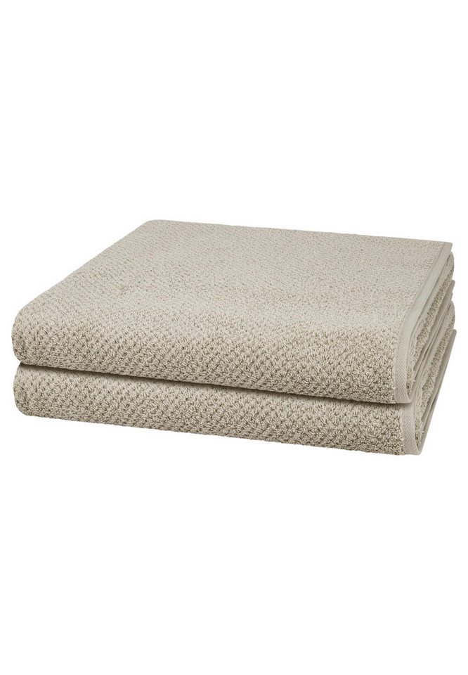 Cawö Handtuch Set Pure, Walkfrottee (Spar-Set, 2-St), 2 X Duschtuch im Set - Baumwolle - Saugstark von Cawö