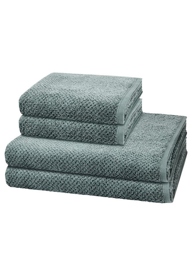 Cawö Handtuch Set Pure, Walkfrottee (Spar-Set, 4-St), 2 X Handtuch 2 X Duschtuch im Set - Baumwolle - Saugstark Cawö Handtuch Set Pure, Walkfrottee (Spar-Set, 4-St), 2 X Handtuch 2 X Duschtuch im Set - Baumwolle - Saugstark von Cawö