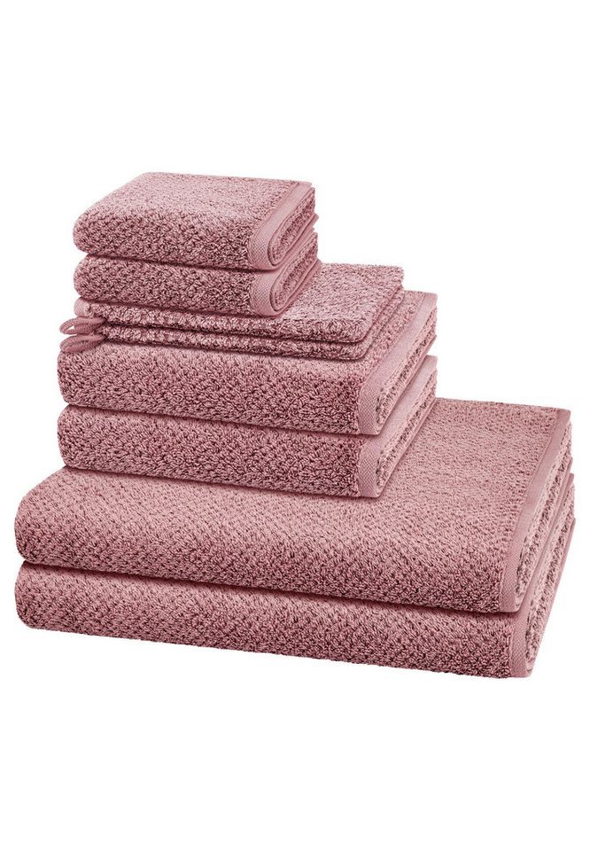 Cawö Handtuch Set Pure, Walkfrottee (Spar-Set, 8-St), 2 X Wasch- 2 X Gäste- 2 X Dusch- 2 X Handtuch im Set - Baumwolle Cawö Handtuch Set Pure, Walkfrottee (Spar-Set, 8-St), 2 X Wasch- 2 X Gäste- 2 X Dusch- 2 X Handtuch im Set - Baumwolle von Cawö
