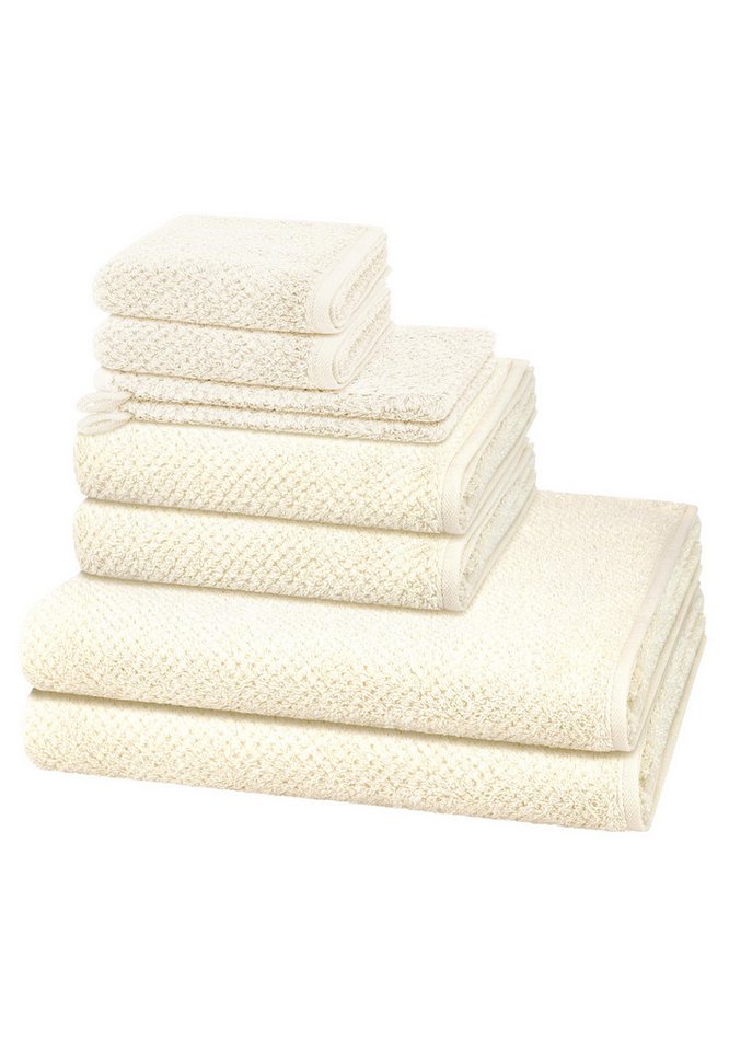 Cawö Handtuch Set Pure, Walkfrottee (Spar-Set, 8-St), 2 X Wasch- 2 X Gäste- 2 X Dusch- 2 X Handtuch im Set - Baumwolle Cawö Handtuch Set Pure, Walkfrottee (Spar-Set, 8-St), 2 X Wasch- 2 X Gäste- 2 X Dusch- 2 X Handtuch im Set - Baumwolle von Cawö