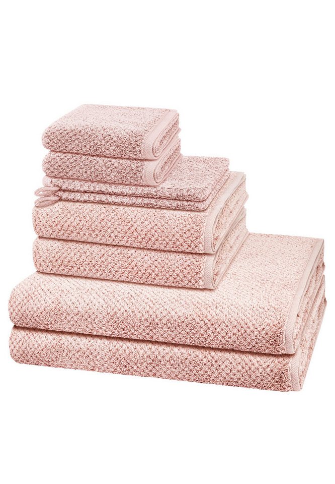 Cawö Handtuch Set Pure, Walkfrottee (Spar-Set, 8-St), 2 X Wasch- 2 X Gäste- 2 X Dusch- 2 X Handtuch im Set - Baumwolle Cawö Handtuch Set Pure, Walkfrottee (Spar-Set, 8-St), 2 X Wasch- 2 X Gäste- 2 X Dusch- 2 X Handtuch im Set - Baumwolle von Cawö