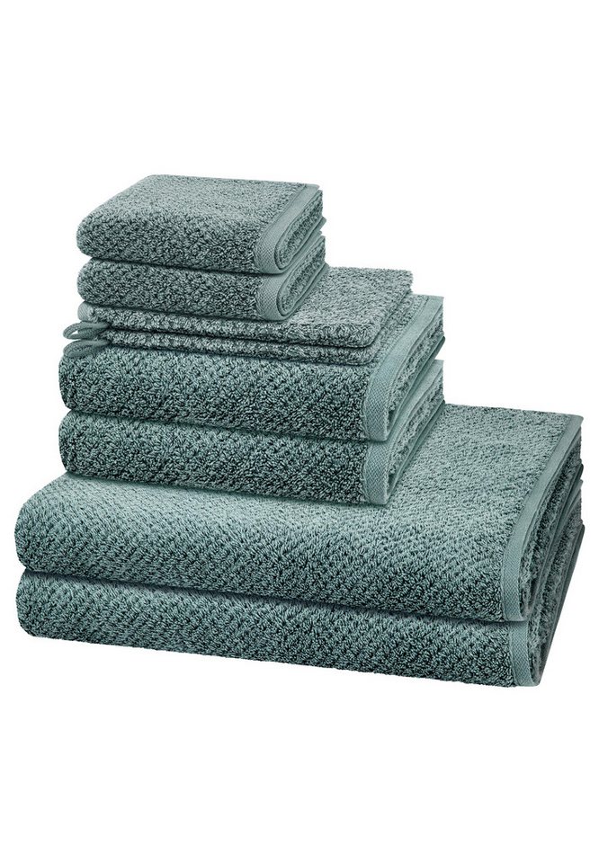 Cawö Handtuch Set Pure, Walkfrottee (Spar-Set, 8-St), 2 X Wasch- 2 X Gäste- 2 X Dusch- 2 X Handtuch im Set - Baumwolle Cawö Handtuch Set Pure, Walkfrottee (Spar-Set, 8-St), 2 X Wasch- 2 X Gäste- 2 X Dusch- 2 X Handtuch im Set - Baumwolle von Cawö