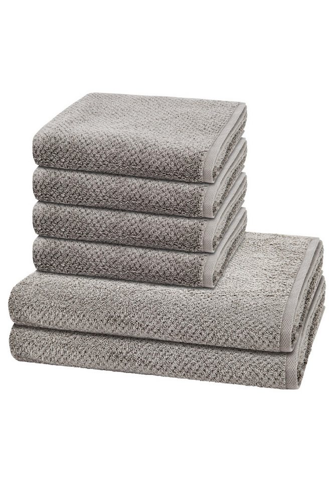 Cawö Handtuch Set Pure, Walkfrottee (Spar-Set, 6-St), 4 X Handtuch 2 X Duschtuch im Set - Baumwolle - Saugstark Cawö Handtuch Set Pure, Walkfrottee (Spar-Set, 6-St), 4 X Handtuch 2 X Duschtuch im Set - Baumwolle - Saugstark von Cawö