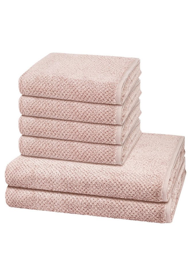 Cawö Handtuch Set Pure, Walkfrottee (Spar-Set, 6-St), 4 X Handtuch 2 X Duschtuch im Set - Baumwolle - Saugstark Cawö Handtuch Set Pure, Walkfrottee (Spar-Set, 6-St), 4 X Handtuch 2 X Duschtuch im Set - Baumwolle - Saugstark von Cawö