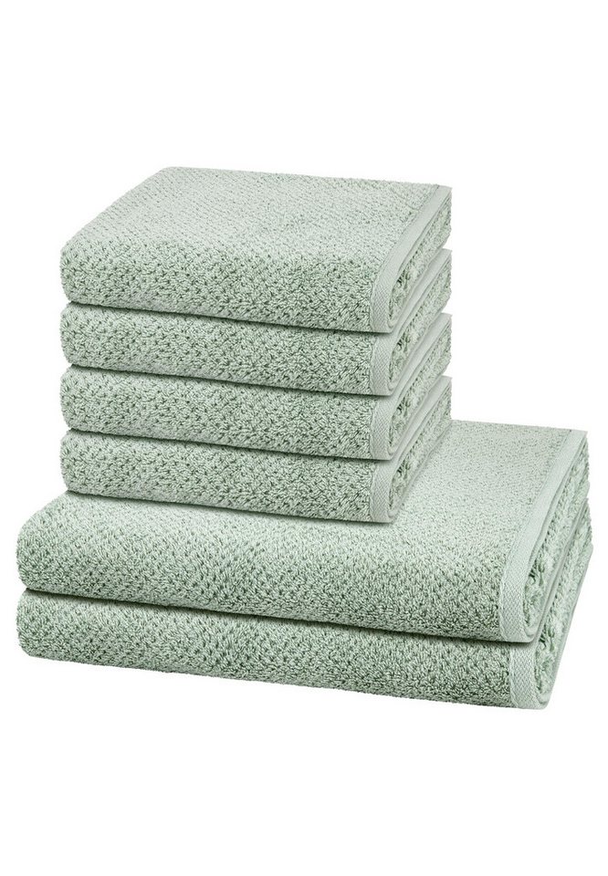 Cawö Handtuch Set Pure, Walkfrottee (Spar-Set, 6-St), 4 X Handtuch 2 X Duschtuch im Set - Baumwolle - Saugstark Cawö Handtuch Set Pure, Walkfrottee (Spar-Set, 6-St), 4 X Handtuch 2 X Duschtuch im Set - Baumwolle - Saugstark von Cawö