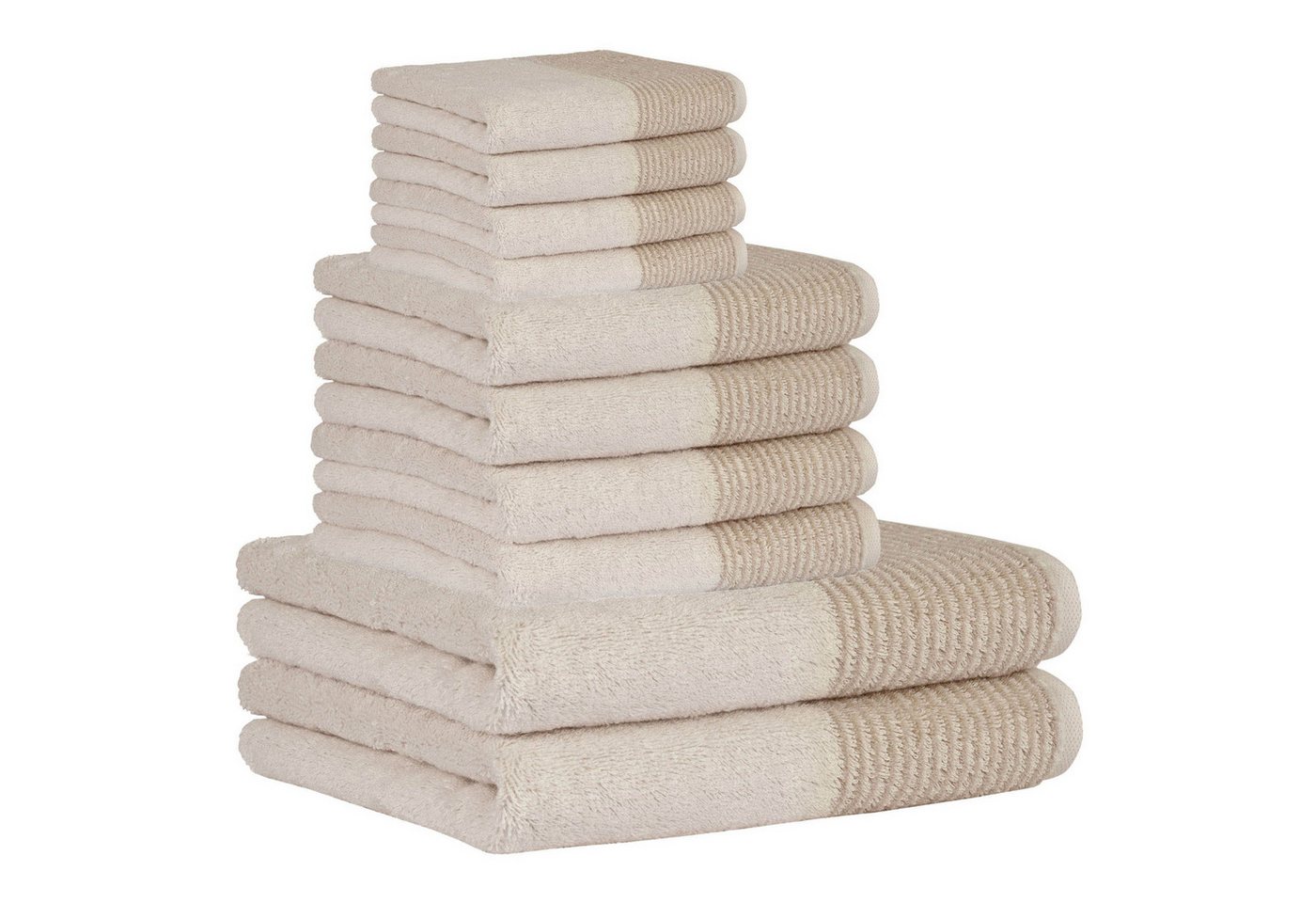 Cawö Handtuch Unisex Handtuch 1er Pack, 10er Pack Baumwolle, Frottier (Set, 10-St) von Cawö