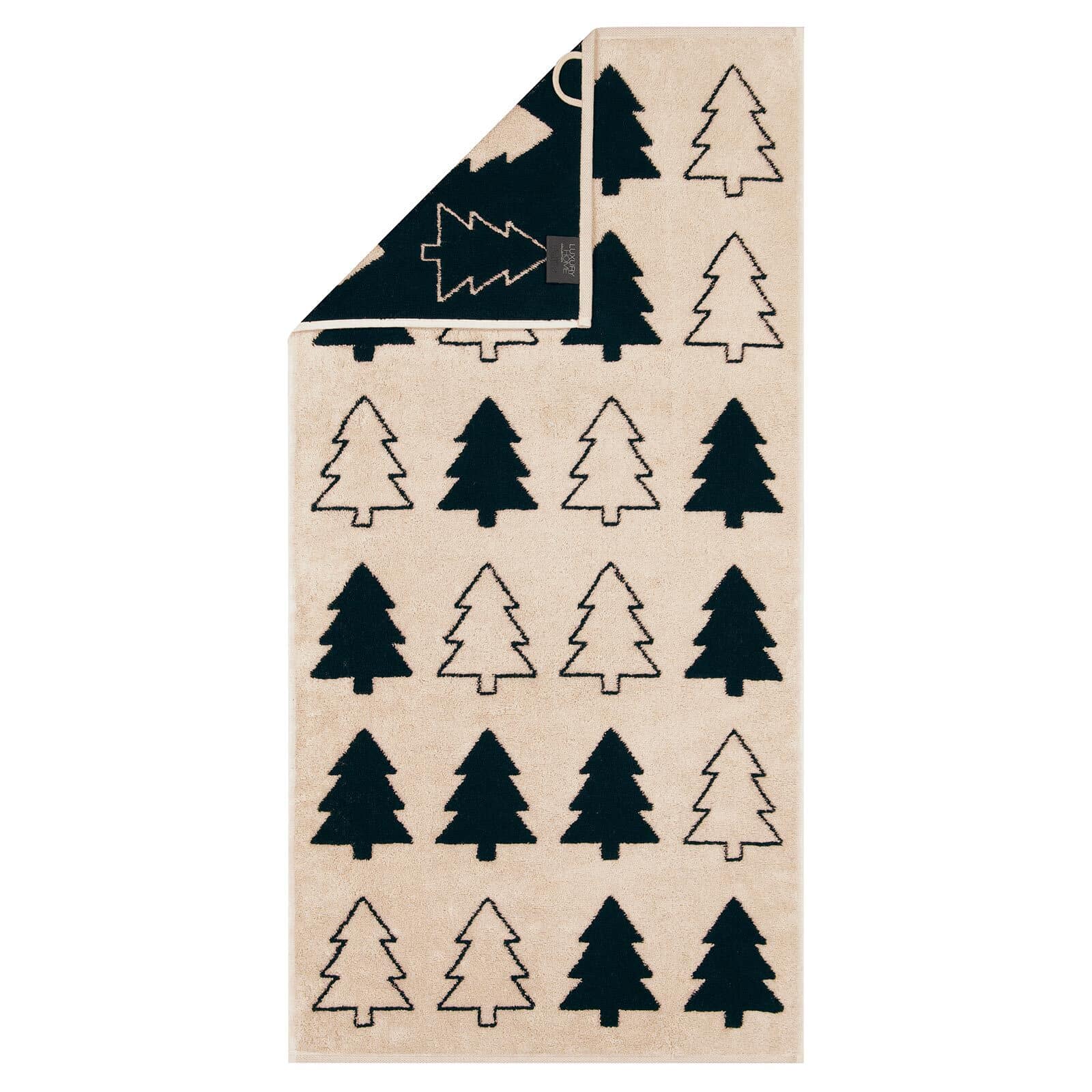 Cawö Handtücher Christmas Edition Tannenbäume natur schwarz von Cawö