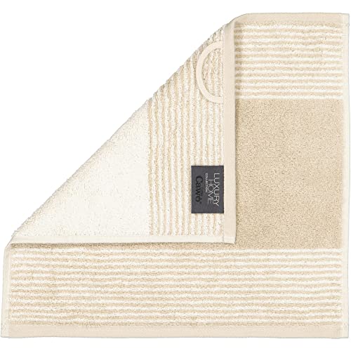 Cawö Home Handtücher Luxury Home Two-Tone 590 Sand - 33 Seiflappen 30x30 cm von Cawö