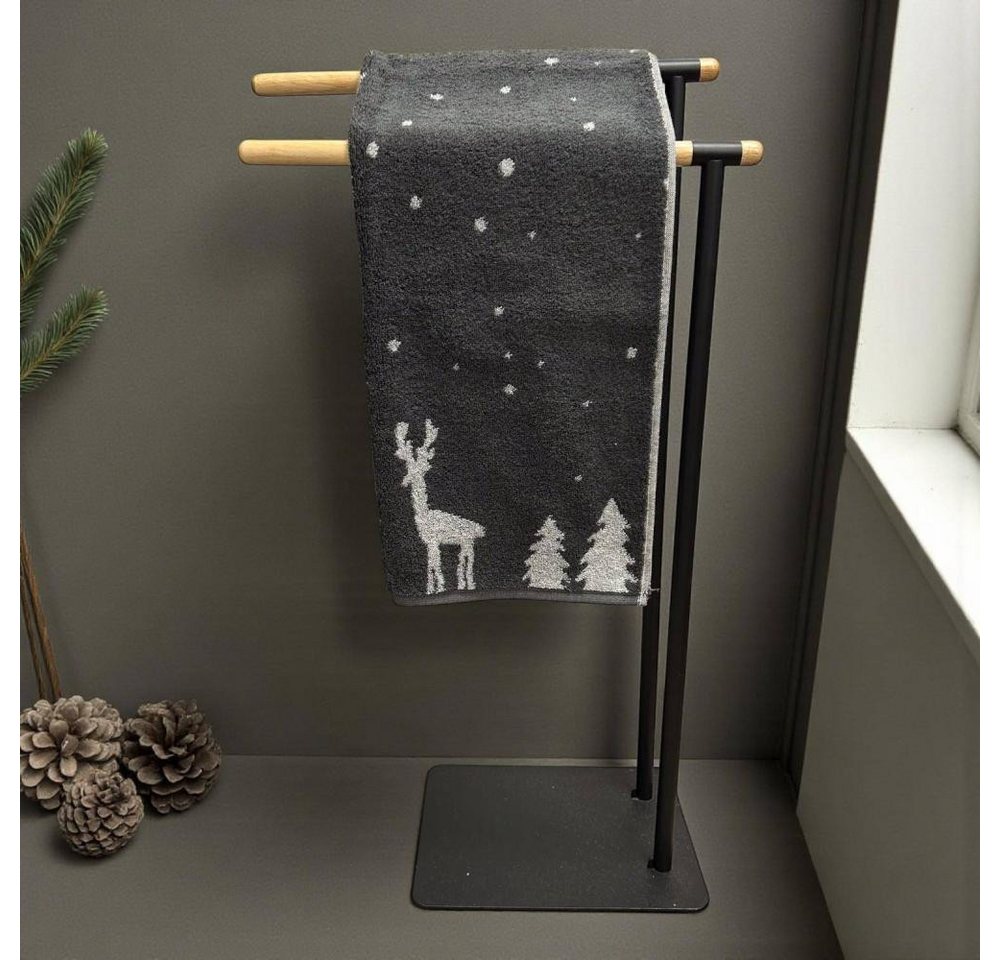 Cawö Handtücher WINTER EDITION Rudi im Schnee 6271, Baumwolle von Cawö