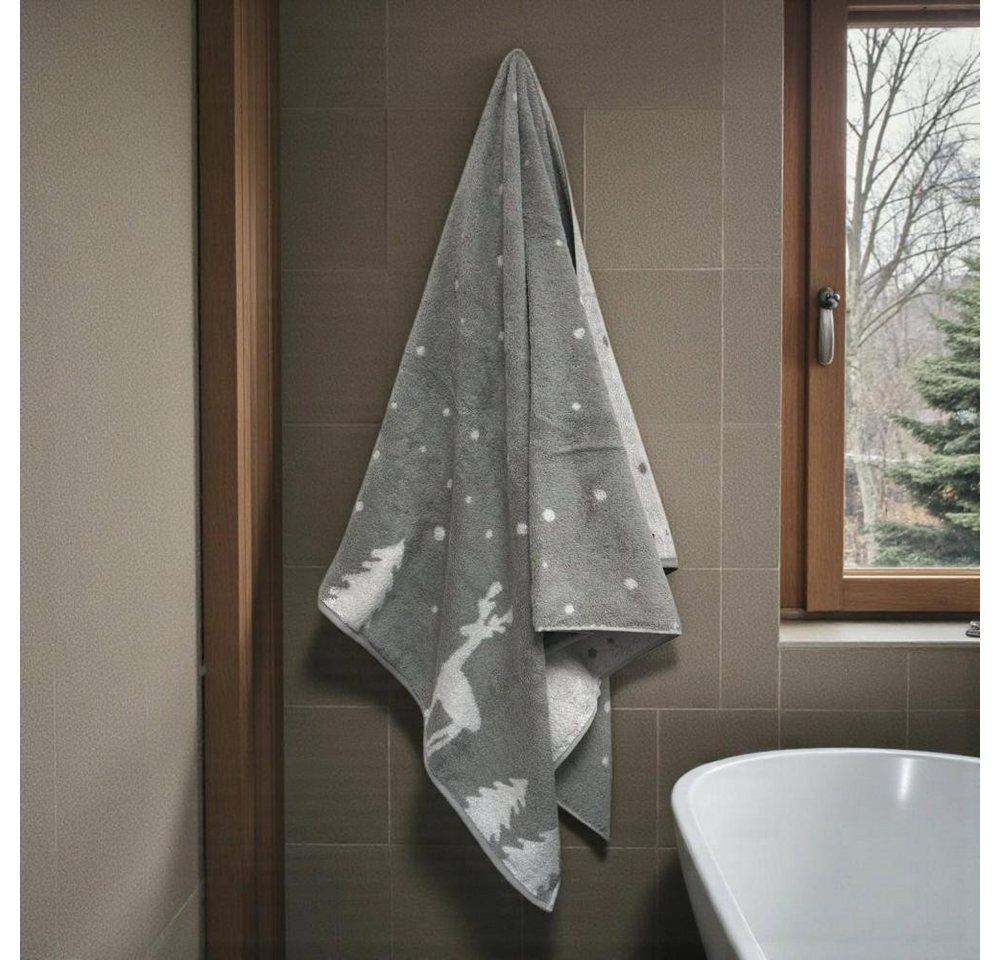 Cawö Handtücher WINTER EDITION Rudi im Schnee 6271, Baumwolle von Cawö